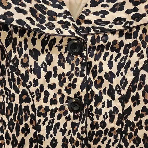 Lisa International Animal Print Lined Buttoned Blazer Size Large - Picture 6 of 8